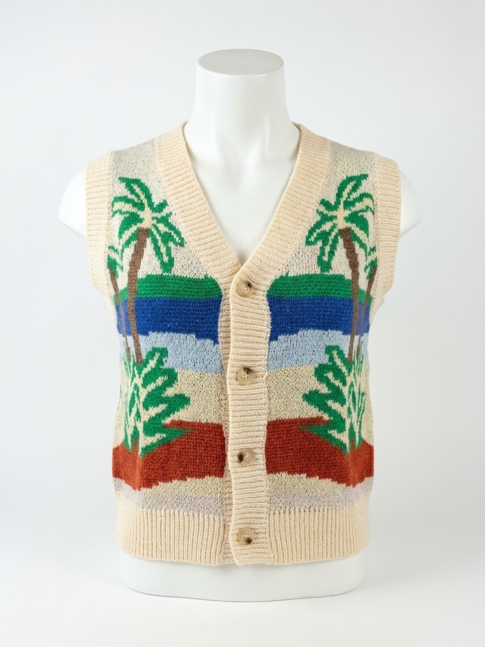 NEW SADIE & SAGE palms sweater vest in multi